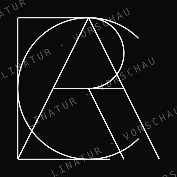 CLARA als geometrisches Fine-Line-Design — Vorschau mit Wasserzeichen