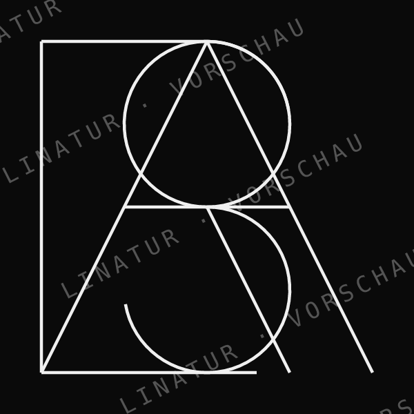 LARS als geometrisches Fine-Line-Design — Vorschau mit Wasserzeichen