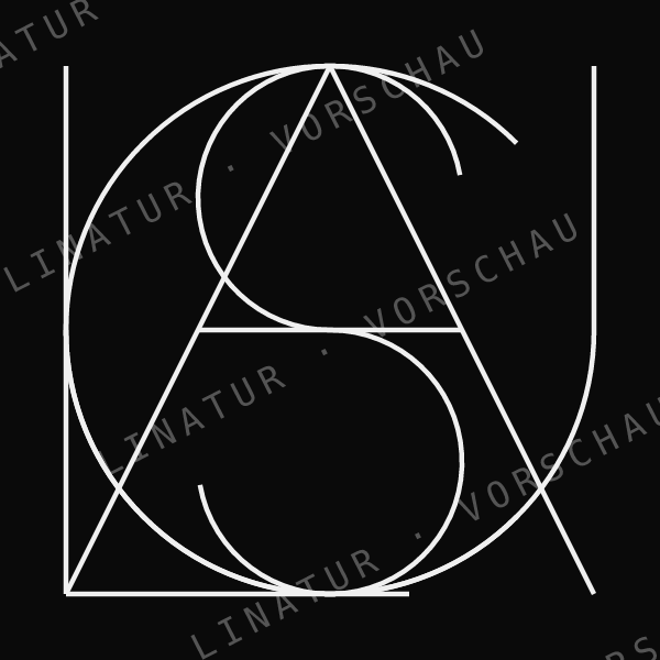 LUCAS als geometrisches Fine-Line-Design — Vorschau mit Wasserzeichen