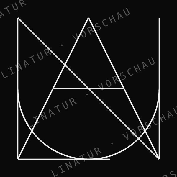 LUNA als geometrisches Fine-Line-Design — Vorschau mit Wasserzeichen