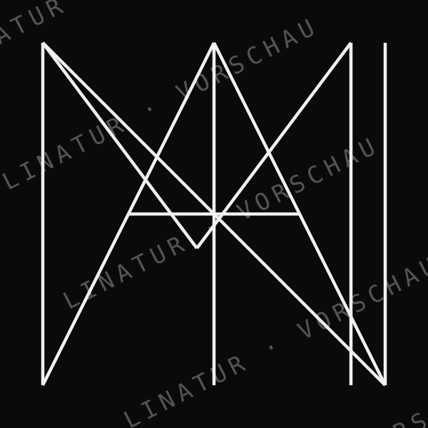 MINNA als geometrisches Fine-Line-Design — Vorschau mit Wasserzeichen