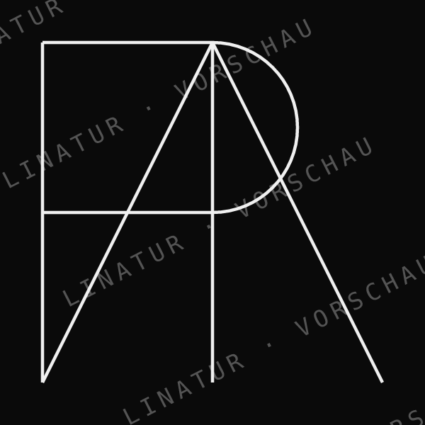 PIA als geometrisches Fine-Line-Design — Vorschau mit Wasserzeichen
