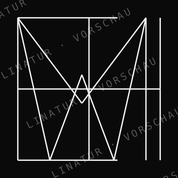 WILHELM als geometrisches Fine-Line-Design — Vorschau mit Wasserzeichen