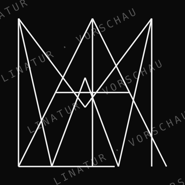 WILMA als geometrisches Fine-Line-Design — Vorschau mit Wasserzeichen